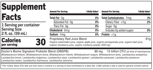 Supplement Facts for Doctor's Biome : Women's Health